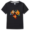 Футболки хлопковые детская рубашка детская мультипликационная футболка Три котенок русская девочка футболка летняя детская одежда