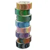 Geschenkwikkeling 8 Rolls Dot Washi Tape Stickers Maskeren voor DIY Scrapbooking Decoration Packaging