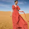 Ubranie etniczne Eleganckie sukienki diamentowe Kobiety Dubai Abaya Turcja Islam Arab Arab Szyfon Muzułmańska Długa sukienka wieczorowa szat muulane femme vestido