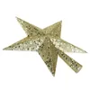 Christmas Decorations Inch Tree Topper Star 3d Xmas Glitter Treetop Decor For Party Holiday- Red