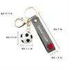 Key Rings Creative Simulation Ball Keychain Football Basketball Rugby Tennis Keyring Bag Pendant Ornaments Car Key Holder Accessories Gift G230210