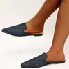 Slippers Closed Toe Women's Mules Shoes Outside Wear Ladies Slippers Fashion Pointed Flat Bottom Breathable Summer Casual Woman Slides G230210