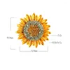 Brooches Rhinestone Sunflower And Pins Scarf Clip Big Flower Crystal Brooch For Women Fashion Pin Jewelry Gifts Girl