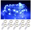 3,3 p￩s 20 LED Mini luzes de fadas ￠ prova d'￡gua Luzes de cordas de cobre Firefly Starry Lighty for Diy Wedding Party Masons Jarss Crafts Decora￧￵es de Natal Crestech