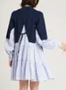 Sukienki swobodne wiosna lato 2023 Luźne szaty vintage w stylu japońsko eleganckie eleganckie scedos słodkie nieregularne koronkowe sukienki dla dzianiny kobiety