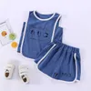 Sets Fashion Boutique Clothing Children's Vest Suit Summer New Cotton Boys Girls Sports Sleeveless Shorts pcs Baby Casual Tracksuit