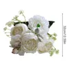Decorative Flowers Artificial Peony 5 Heads Pink Silk Peonies Bulk For DIY Wedding Bouquet