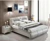 GENUINE LEATHER BED ELEGANT STYLE GRAY DOUBLE PERSON MODERN FASION TOP QUALITY 180200cm A55D5966084
