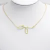 Pendant Necklaces Gold Color Geometry Fashion Necklace Simple Line Shape Sweater Chain Women's Jewelry Accessories