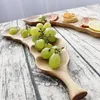 Plates Creative Handmade Whole Wooden Plate Curved Bean Shape Log Nut Snack Serving Tray Home Decoration