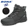 Scarpe eleganti BONA Arrivo Scarpe in pelle nabuk Stivali invernali Uomo Sneakers calde Outdoor Antiscivolo Caviglia Stivali da neve in peluche Masculino 230210