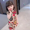 Girl Dresses Children's Dress Hanfu Temperament Tang Suit Ethnic Style Princess Fashion Printing Kid Cheongsam Girl's