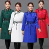 Etniska kläder Vinterkvinnor Wadded Jacket Elegant traditionell kinesisk retro kappa varmt utkläder kvinnlig tjock tang kostym topp