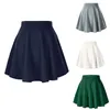 Skirts Women's Basic Versatile Stretchy Flared Casual Mini Skater Skirt Red Black Green Blue Short Skirt Plus Size 3xl Streetwear Skirt 230211