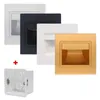 Applique murale COB Light Modern Footlight Stair Lights Step Night Encastré Avec 86 BOX Argent Blanc Or