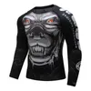 T-shirts pour hommes 2023 Impression complète Fitness Manches longues Rash Guard Fashion Gym Shirt