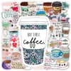 50Pcs coffee Stickers Cartoon drink milk tea Graffiti Kids Toy Skateboard car Motorcycle Bicycle Sticker Decals Wholesale