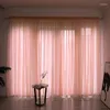 Gordijn Europese en Amerikaanse stijl Tule Curtains for Living Room Window Screening Solid Deur Drape Panel Sheers voile