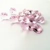 Lustre cristal Top qualité 100 pièces 14mm rose octogone perles dans un trou pour pièces bricolage rideau accessoires mariage décor à la maison
