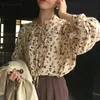 Women's Blouses Shirts Blouses Women Fashion Retro Kawaii European Style Chiffon Ladies Puff Sleeve Floral Casual Temperament Tender Comfortable Trendy 230211