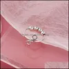 Cluster Rings Turnable Ball Ring Female Open Adjustable Birthday Party Gift Drop Delivery Jewelry Dhe92