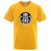 T-shirt da uomo T-shirt da uomo di alta qualità in cotone Caffè Camicia casual Stampa teschio Maglietta a maniche corte O-Collo Tee
