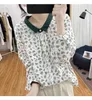 Women's Blouses Sweet Mori Girl Ladies Printing Floral Shirt Single-Breasted Tops Korean Fashion Elegant Long Sleeve Auutmn Cotton Cloth