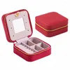 Sieraden zakjes lederen verpakking doos kist cosmetica schoonheid organizer containerboxen prachtige make -up case