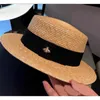 Designer Chackt Cappello per donne e maschi con paillette di animali nella decorazione estiva Sun Shade paglia