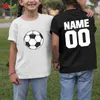 T-shirts barn tshirt fotboll 2021 pojkar flickor födelsedag t shirt anpassad namn nummer bomull barnkläder tee kläder baby pojke toppar t230209