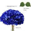 Decoratieve bloemen Hydrangea 10pcs nepzijden met stengels voor bruiloft diy centerpieces boeketten huizendecoratie