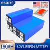 Neuer 3,2V 180Ah LiFePO4 Lithium-Eisenphosphat-Akku DIY 12V 24V Motorrad Auto Solar Inverter Batterie LIEFERUNG IN DIE USA