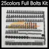 268PCS Complete MOTO Body Full Screws Kit For HONDA CBR 125R CBR125 R CBR125R 2011 2012 2013 2015 2016 2017 2018 Motorcycle Fairing Bolts Windscreen Bolt Screw Nuts Nut