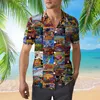 Chemises décontractées pour hommes Impression 3D Feuillage Beach Hawaiian Chemise Colorful Unisexs Chemise à manches courtes Streetwear Fashion Vetement