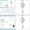 Anhänger Halsketten Opal Halskette für Frauen Luxus Schmuck Vintage Aussage Überzogene Sier Kupfer Zirkon Strass Schlüssel Charms Anhänger Dhglo