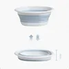 Bathroom Sinks Plastic Foldable Basin Portable Wash Basins Folding Laundry Tub Bathroom Kitchen AccessoriesTravel Durable Folding Wash Basin 230211