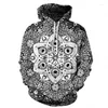 Herrtröjor 2023 Fashion Hip Hop Men/Women's Pullovers 3D Digital Print Lion Warrior In Armor Hooded Long Sleeve Loose Polyester