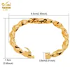 Bangle Aniid African 24K Gold Plated Bangle for Women Charm Copper Bangles Armband Luxury Wedding Party Jewelry Accessories Gifts G230210