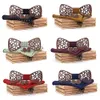 Bow Ties 4 قطع من منديل ربطة عنق خشبية أزياء أزياء خشب القوس زفاف دين يدوي Corbata العلاقات الخشبية مجموعة الجاذبية 230210