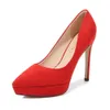 Сандальцы Mclubgirl Mode Model Catwalk Banquet Женская обувь водонепроницаемая платформа Selege Sexy Red High Hells Plus Size Shoes wz G230211