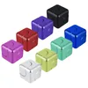 Spinning Top Colorful Small Square Magnetic Fidget Spinner Fingertip Gyro Metal Aluminium Eloy Cube Finger Spinning Dekompression Kinetisk leksak 230210