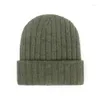 Basker unisex höstvinter stickad tjock varm ullkapsel elasticitet panama stickning mössor utomhus kvinnor mäns grundläggande pullover hip-hop hatt