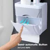 Porte-papier hygiénique boîte à mouchoirs en plastique mallette de rangement support mural étanche porte-rouleau pour accessoires de salle de bain