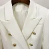 Trajes de mujer Sigutan 2023 primavera moda diseñador chaqueta mujer clásico doble botonadura Metal León botones Blazer tamaño exterior S-4XL
