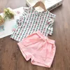 Mädchen Sets Neue Sommer Kinder Casual Kleidung Brief Drucken Weste und Shorts Outfits Mädchen Pcs Set Kinder Mode Anzüge T