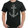 T-shirt da uomo T-shirt da vela Sailor Anchor Mens Funny Royal Navy Narrow Long Boat Ship Barge