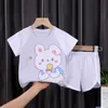 Kleding Kinderkleding Sets Casual Sports losse oneck T -shirts Shorts Nieuwe stijl Trendy katoenen Katte mouw Pullver shirts kinderen pc's