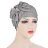 Ethnische Kleidung 2023 Mode Turban Hut für Damen Glitzer Bogen-Tie weibliche Kopfwickel Muslim Headscarf Bonnet Islamische Kopfbedeckung Turbante Mujer