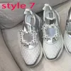 Witte casual schoenen Dames Travel Leather Square Buckle Sneaker Lady Dikke Soled Designer Running Trainers Woman Shoe Platform Gym Sneaker groot formaat 35-42 met doos