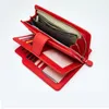 Wallets Wallet Women 2023 Pu Leather Leisure Purse Red Style Trifold Female Long Coin Phone Card Holders Carteras
